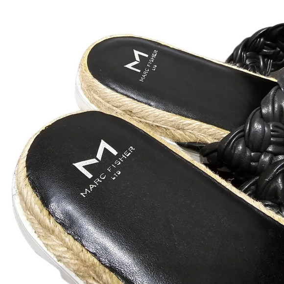 Marc Fisher Women's Jaimee Espadrille Leather Slide Sandals - Picture 5 of 10